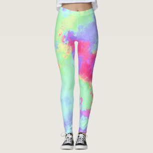 Legging Rainbow Paint Splatter