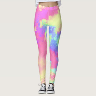 Legging Rainbow Paint Splatter