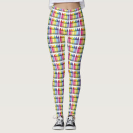 Legging Rainbow Pride Crayons Art Artista Impressão Leggin