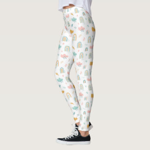 Legging Rainbow & Rain Cloud Patterno