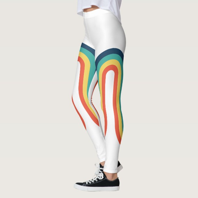 Legging Rainbow Retro Stripe Vintage (Esquerda)