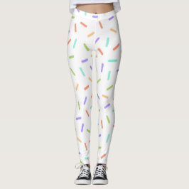 Legging Rainbow sprinkles confetti divertido padrão colori