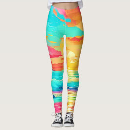 Legging Rainbow Sunset Beach