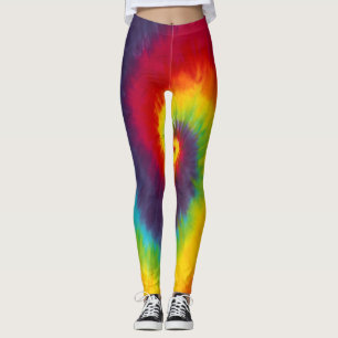 Legging Rainbow Swirl Tie Dye Groovy Legal Colorido