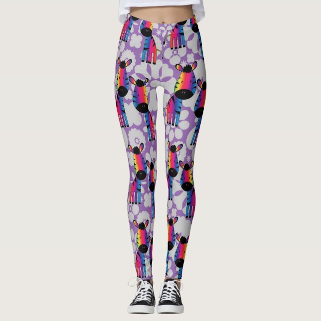 Legging Rainbow Zebra (Frente)