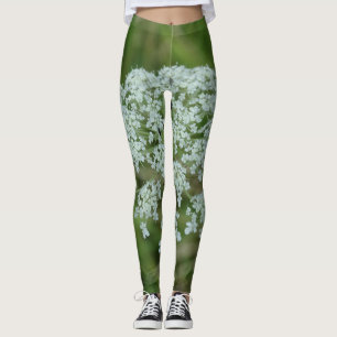 Legging Rainha Anne's Lace o melhor verde e branco neutro