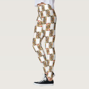 Legging Rainha das pás e do Jack de caneleiras dos