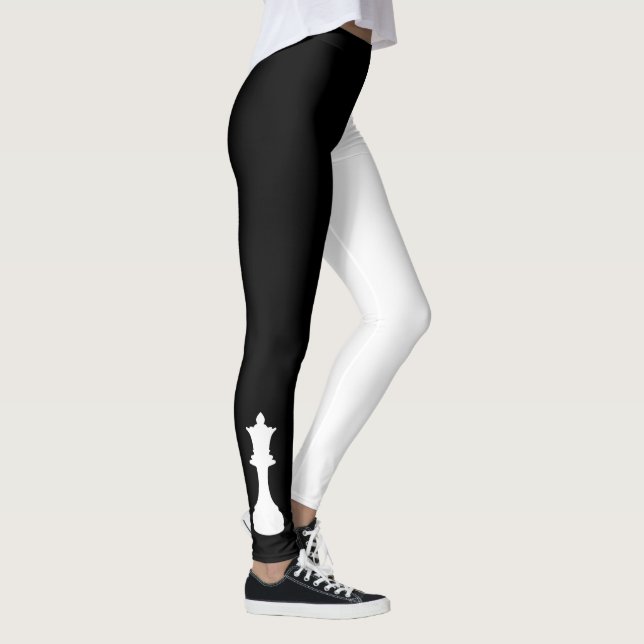 Legging Rainha Negra e Branca de Xadrez Negrito (Direita)