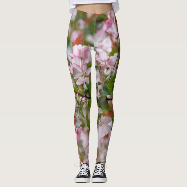 Legging Ramo delicado com macieira de flores (Frente)