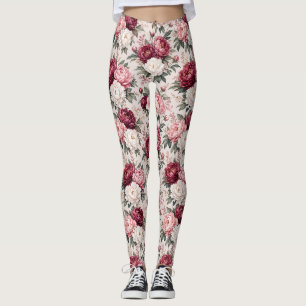 Legging Ramos Sofisticados de Peônia Premium