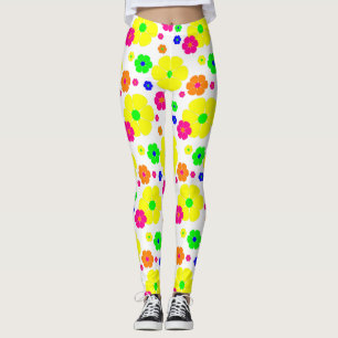 Legging ranhura floral do modelo vintage