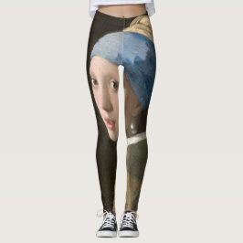 Legging Rapariga com pérolas e Arte Vermeer