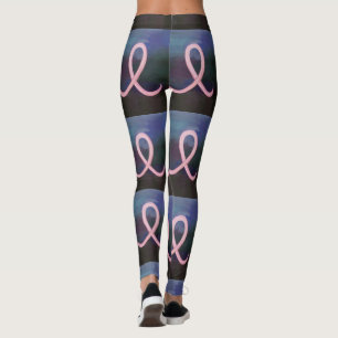 Legging Rapariga Mama Sensibilização Abstrato de Fita-Ar