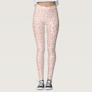 Legging Rapariga Rosa Dourada Trendy Leopard Cheetah Impre