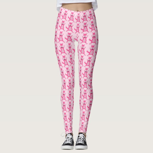 Legging Raposa-Bebê Rosa bonito Patterada (Frente)