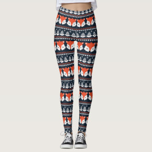 Legging Raposa de Suéter Feia de Natal