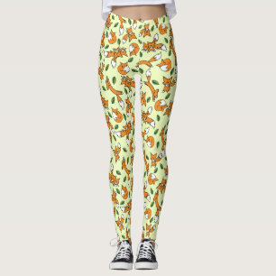 Legging Raposa Selvagem e Prato Folha