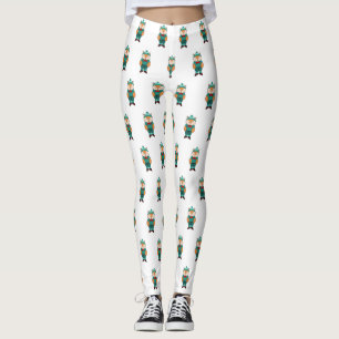 Legging Raposa verde branca