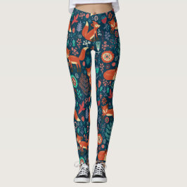 Legging Raposa Vermelha E Flores Cuta