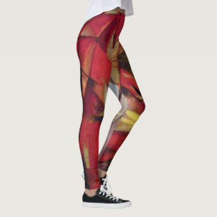 Legging Raposas de Franz Marc, Abstrato de Vintage, Cubism