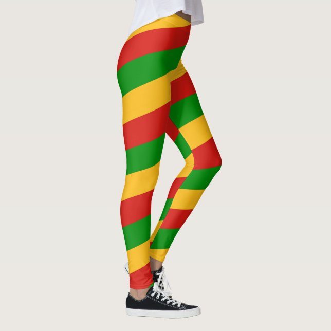 Legging RASTAFARI FLAG COLORS stripes + suas ideias (Direita)