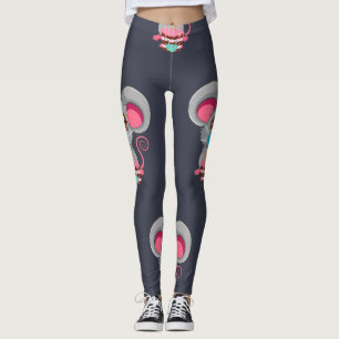Legging Rato Kawaii com máscara de rosto com bolo