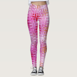Legging Rave de Flores Líquidas, Rosa, Bootípicas