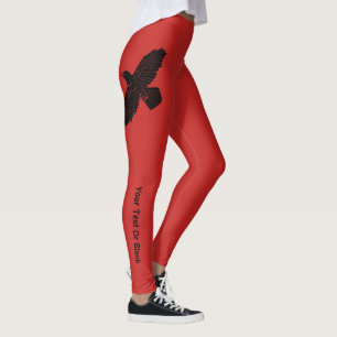 Legging Raven Em Vermelho