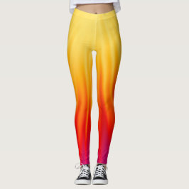 Legging Ray de laranja claro e amarelo