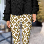Legging Razzle Dazzle Natal Glittery Douradas Stars<br><div class="desc">Este Natal Faux Glitter Dourado Stars Leggings parece tão legal,  moda e bonito! Ideal para vestir com um Topo Festivo e pronto para festa! Pode até ser vestido fora da temporada também.</div>