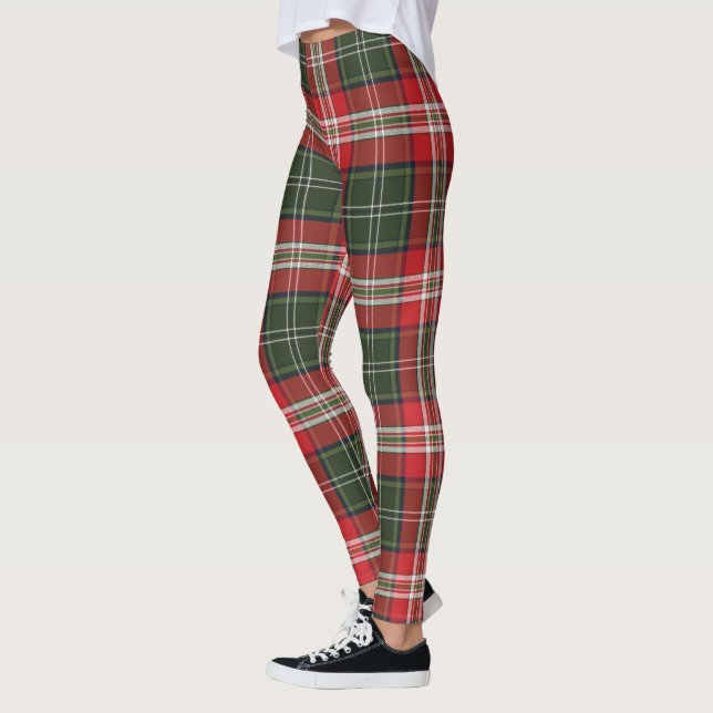 Legging  Real Stewart Tartan verde e vermelho (Esquerda)