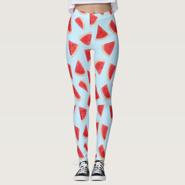 Legging Realistic Watermelon Slice Summer Pattern (Frente)
