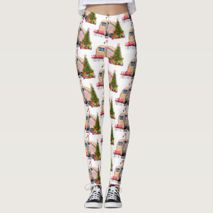 Legging reboque flamingo papai noel