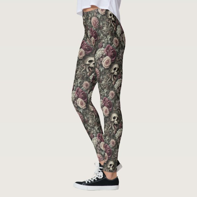 Legging Recolher nas Rosas - Vitoriano Gótico (Esquerda)