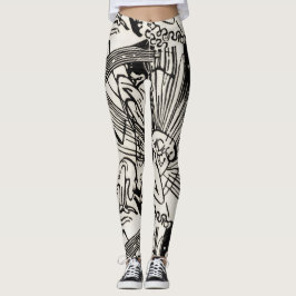 Legging Reconciliação de Franz Marc Black and White