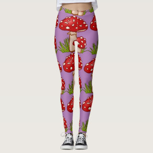 Legging Red Amanita Mushrooms Thunder_Cove