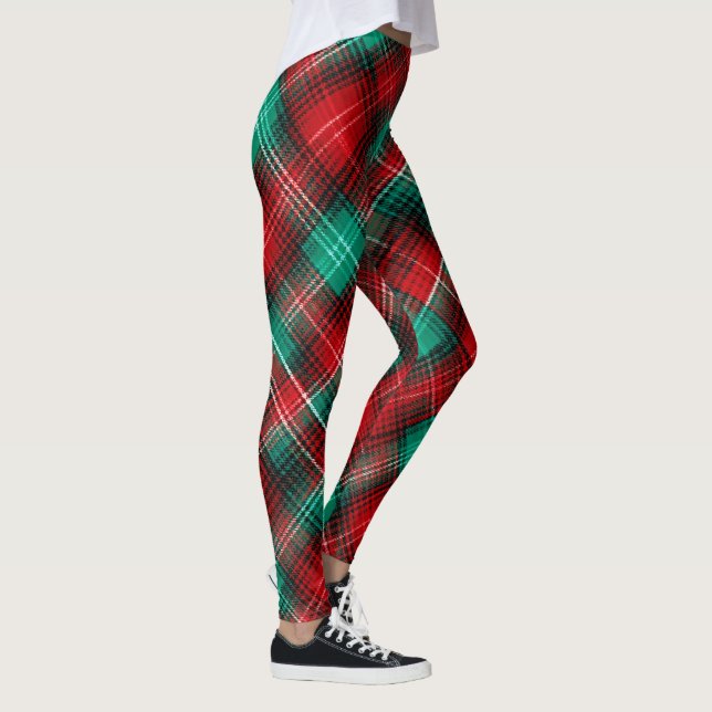 Legging Red and green holiday plaid (Direita)