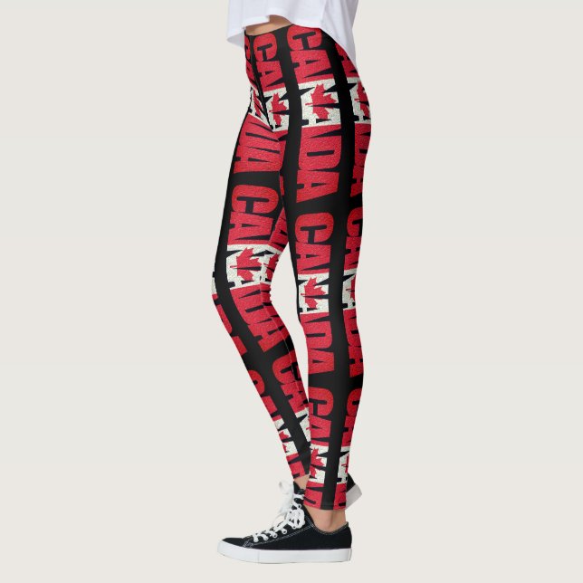 Legging Red and White Canada e Maple Leaf (Esquerda)