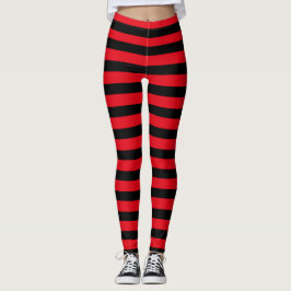 Legging Red & Black Halloween & Namorados Strips