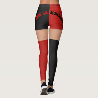 Legging Red Black Shore Knee Meias Nome Roller Derby