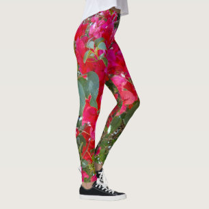 Legging Red Bougainvilleas,