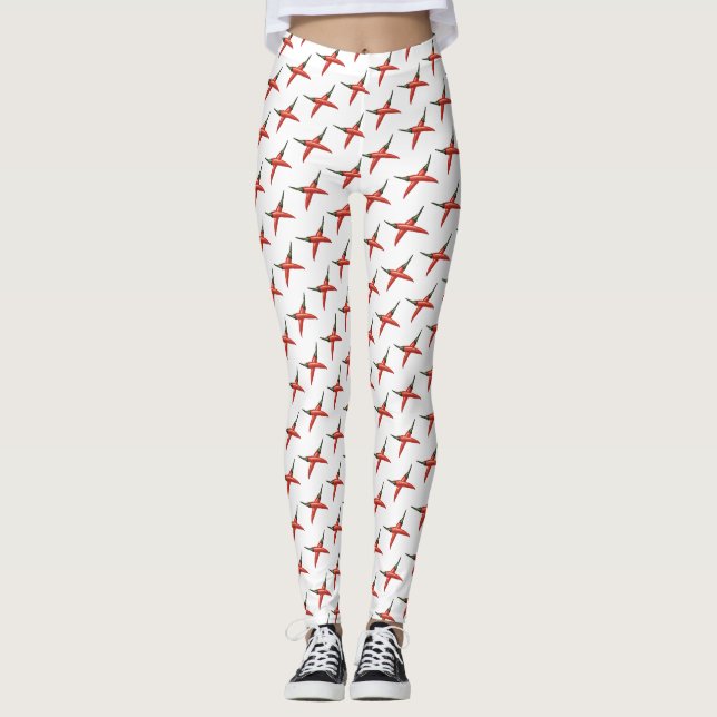 Legging Red Chilli Peppers Vetor Personalizado (Frente)