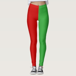 Legging Red Green Elf Elves Feriado de Natal