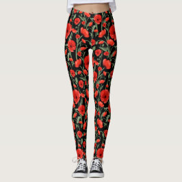 Legging Red Poppy