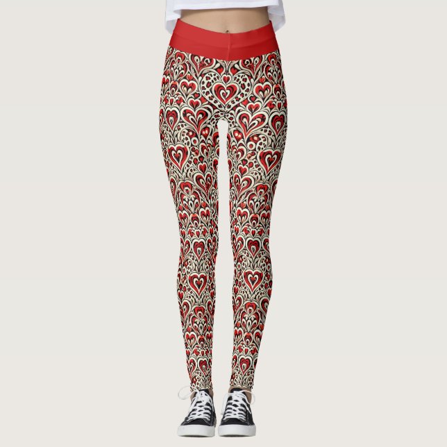 Legging Red Sweet Hearts (Frente)