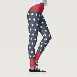 Legging Red, White e Blue Patriotic 4 de julho