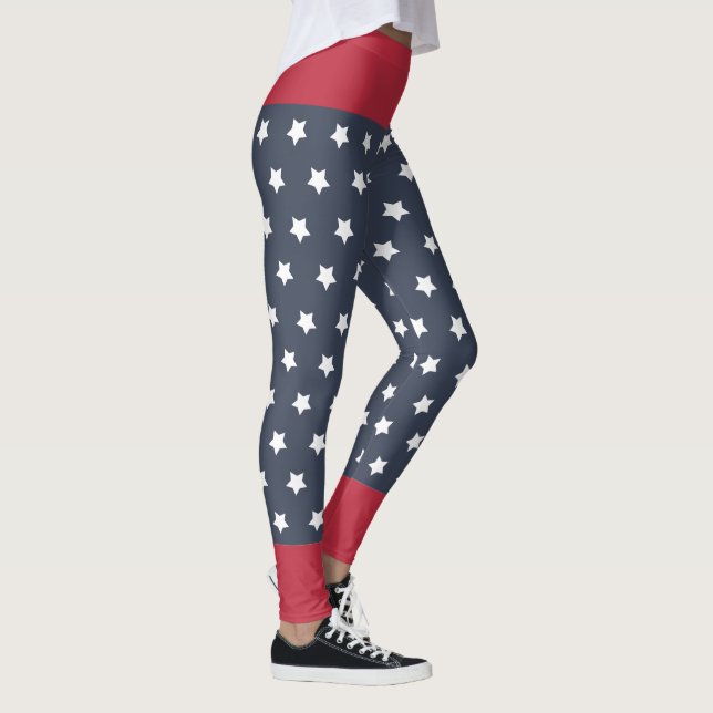 Legging Red, White e Blue Patriotic 4 de julho (Direita)