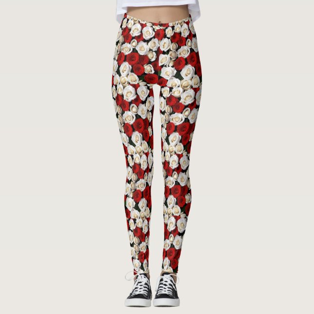 Legging RedandWhiteRoses (Frente)