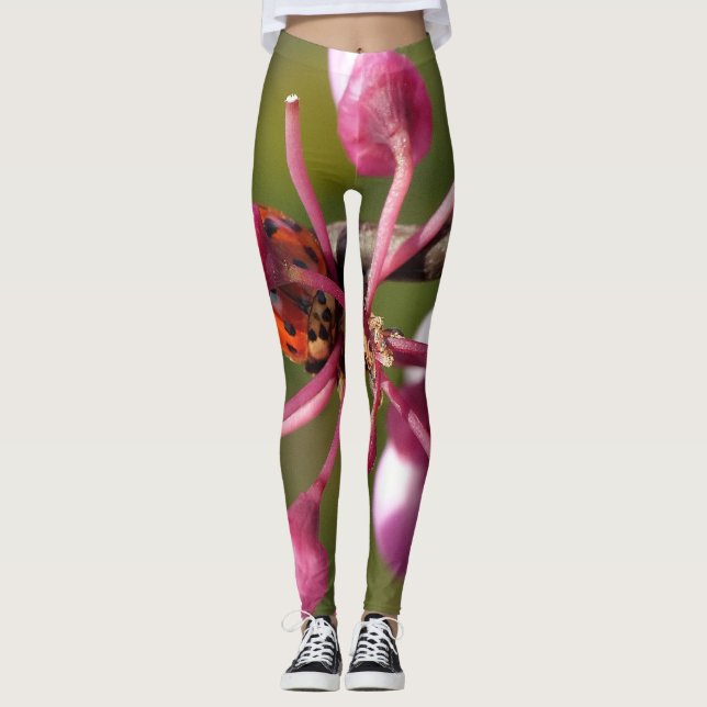 Legging Redbud florescente com Ladybug (Frente)