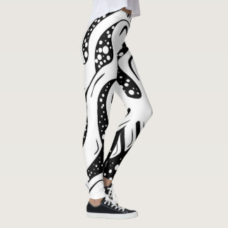 Legging redemoinho preto e branco